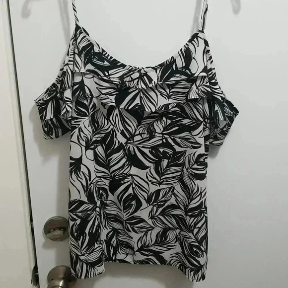 Mossimo off shoulder adjustable spaghetti strap blouse - Picture 1 of 4